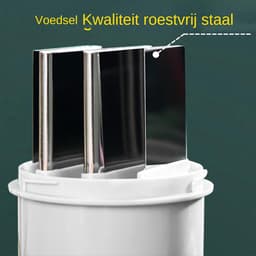 Uienhakselaar Keukenmachine - Handmatige Knoflookpers - Ingrediënten Snijden - Veelzijdige Keukenhulp - 9.1 x 9.1 x 23.5 cm - Zwart Wit — thumbnail 2