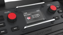 PerfectPro bouwplaatsradio ROCKRPO, DAB+ en FM-ontvangst, Bluetooth, geïntegreerde batterij, AUX, inclusief oplader en lithiumbatterij, IP65, RP2 — thumbnail 3
