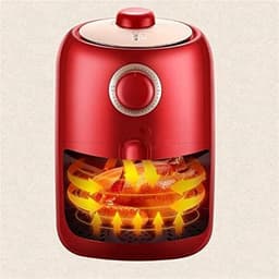 Airfryer voor thuis - Compacte friteuse - Snelle maaltijden - Dubbele draaiknop - 2 liter - Multicolor — thumbnail 4