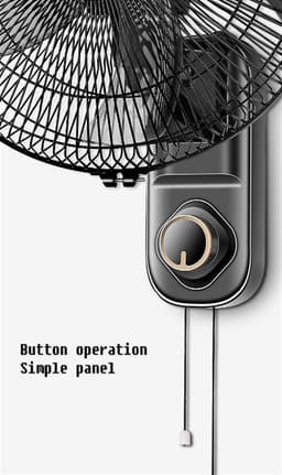 Wandventilator - Muur ventilator - Ruimte Koelen - 5 Bladen - 36 cm - Zwart — thumbnail 4