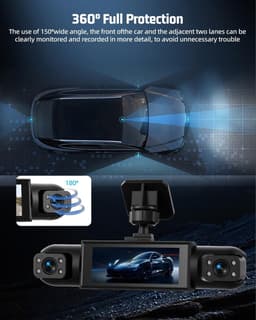 360° Dashcam - 1080P - 4-camera systeem - Nachtzicht en bewegingsdetectie - Voor Auto's — thumbnail 4