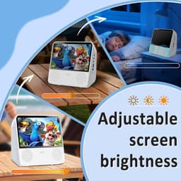 Draagbare DVD-speler met 4000mAh oplaadbare batterij - ondersteunt CD/DVD/Bluetooth/USB/MP3/AV, ingebouwde dubbelluidspreker CD/DVD speler, Afspelen in geheugen/Afstandsbediening/Timer - (wit) — thumbnail 4