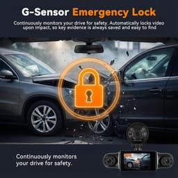 Dashcam - 3 Inch Display - 360° Rondom Zicht - Wifi Dashcam met Nachtzicht - Voor Auto's — thumbnail 5