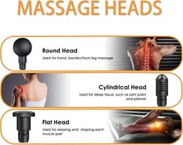 Vervangbare Massager Gun Accessoires - EVA-polyurethaan - 9 Verschillende Massagekoppen - Geschikt voor Diepe Weefselmassage - Voor Sporters en Fitnessliefhebbers — thumbnail 2