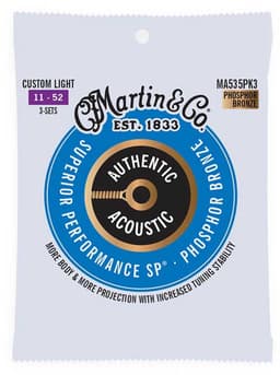 Martin MA535PK3 Snaren voor Akoestische Gitaar (11-52) 3-Pack — thumbnail 1