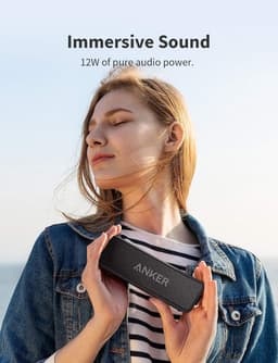 Soundcore 2 Bluetooth-luidspreker by Anker - Fantastisch geluid - Enorme bas met dubbele basdrivers - 24-uurs accu - Verbeterde IPX7 waterbescherming - Draadloze luidspreker voor iPhone en Samsung - Zwart — thumbnail 5