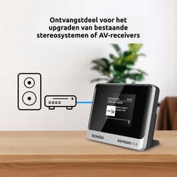 TechniSat DIGITRADIO 10 IR - DAB+ en internetradio-adapter (WLAN, kleurendisplay, Bluetooth, afstandsbediening, wekker, zonder luidsprekers, ideaal voor het upgraden van bestaande hifi-systemen) — thumbnail 5