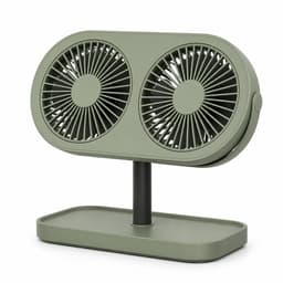 Lifetime Tafelventilator - USB-C Oplaadbaar - 1200mAh Batterij - 3 Snelheden - Batterijen Inbegrepen - Compact, Inklapbaar en In Hoogte Verstelbaar - 15 x 7,6 x 15 cm - Groen — thumbnail 1