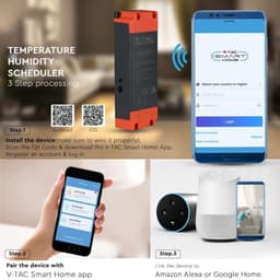 Temperatuur Luchtvochtigheid Sensor - Slimme Vochtigheidssensor - Domotica Automatisering - Scenario Instellingen - 16 A - Wit — thumbnail 5