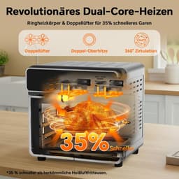 XXL Airfryer - Dubbele Kamer Oven - Veelzijdig Koken - Variabele Flex-Zone - 23 Liters - Gemengde kleuren — thumbnail 2