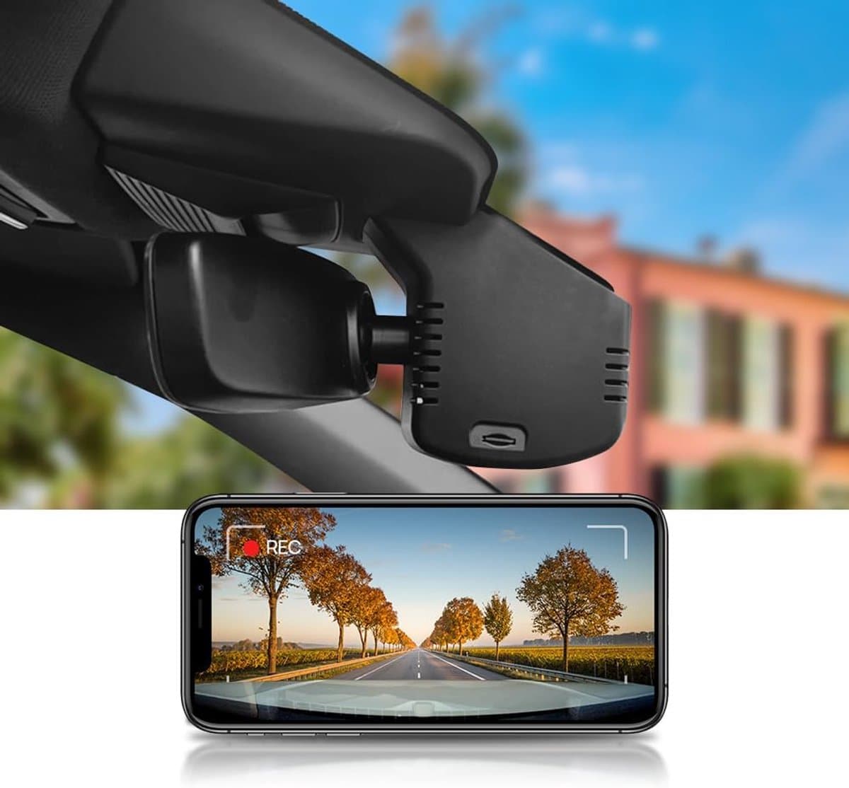 Dashcam 4K Geschikt voor Volkswagen Tiguan MK3 2024-2026 (6766 Zwart), OEM Auto Camera, 2160P UHD Video Wifi, Parkeermonitor, G-Sensor, Loop Opname, WDR Dash Cam Car, Plug&Play, 64GB Kaart — afbeelding 1