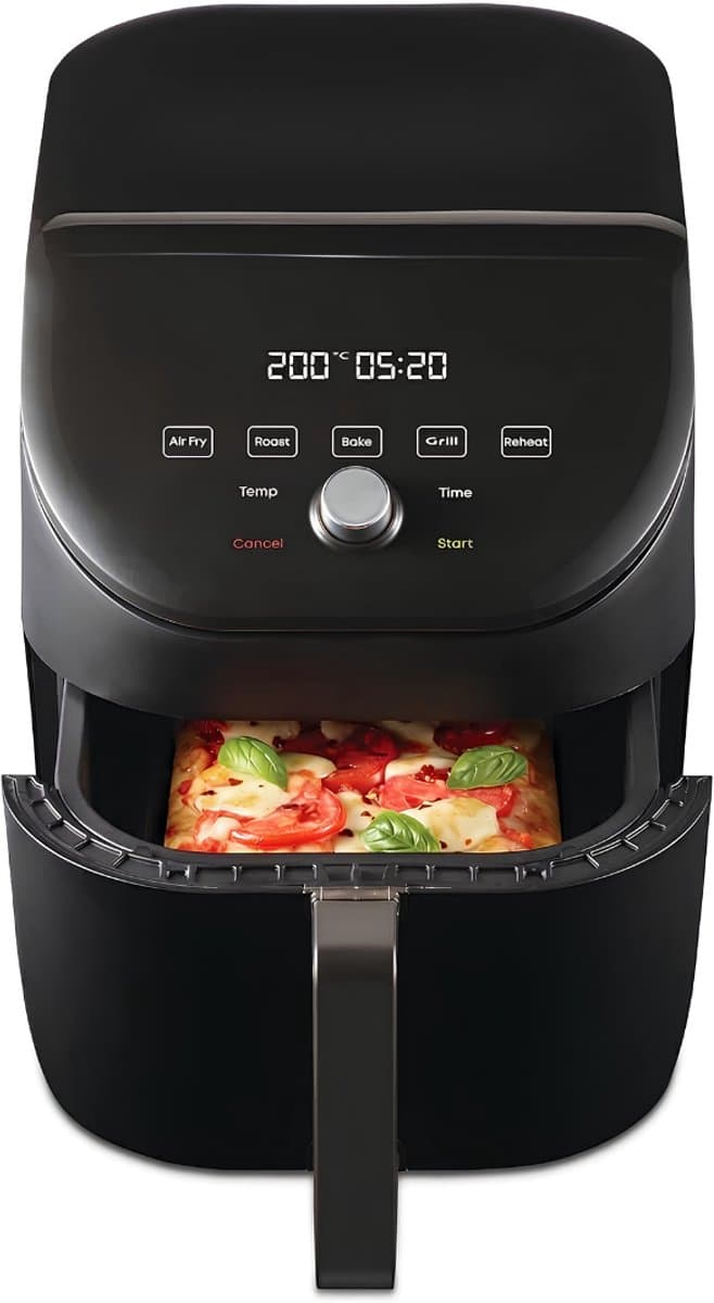SNJY® Mini Airfryer - Airfryer Klein - Camping Airfryer - 5,7 Liter - 5-in-1 - 1700W - Zwart — afbeelding 1