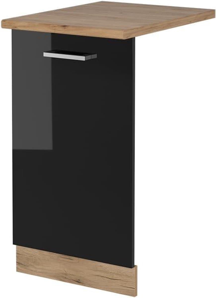 Vaatwasserfrontpaneel - Paneel Vaatwasser - Keuken Integratie - Naadloze Inbouw - 45 cm - Zwart hoogglans — afbeelding 1
