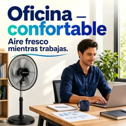 Wentinkmo Zwarte staande ventilator - 34,5 verstelbare hoogte 90-125cm,3 - ventilator voor kantoor en woonkamer — thumbnail 2