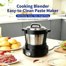 Fufu Maker - Yam Stamper - Afrikaanse Gerechten Bereiden - Snelle Authentieke Textuur - 6 Liter - Zwart — thumbnail 5