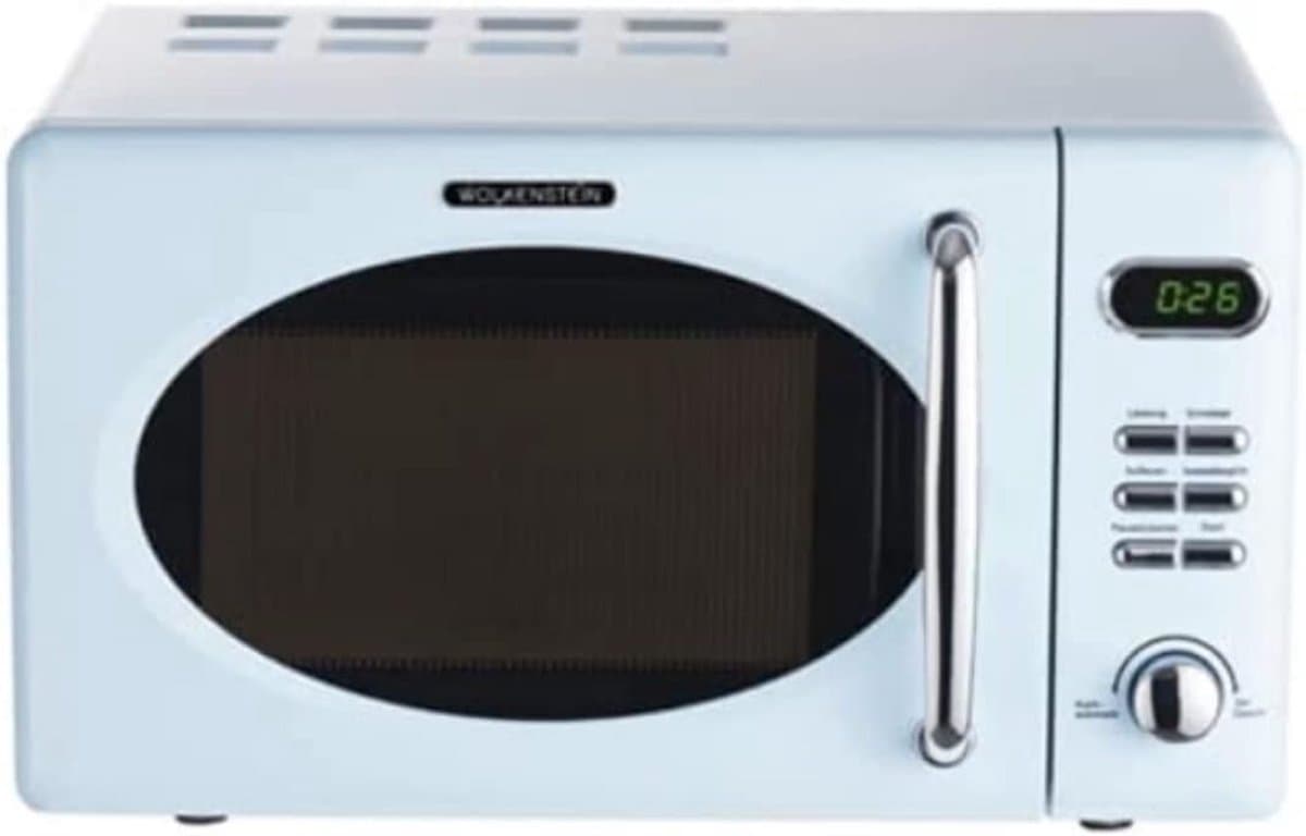 SnelShoppen - Retro Staande Magnetron 700 W met 20 Liter Ovencompartiment, 5 Vermogensniveaus, 8 Kookprogramma's, Ontdooi functie, Metaal Behuizing, D — afbeelding 1