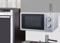 Onderbouw Magnetron - Compacte Magnetron - Keukenruimte Besparen - Ruimtebesparende Montage - 17 Liter - Zilver — thumbnail 2