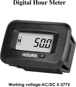 SnelShoppen - Digitale LED Urenmeter voor AC/DC 5-277V, Waterdichte Onderhoudsintervallen, Ideaal voor Grasmaaier, Generator, Luchtcompressor, Motorfi — thumbnail 2