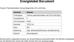 Plafondventilator met LED stil en slim - app bediening - dimbaar - 12 snelheden - afstandsbediening - 132 cm — thumbnail 2