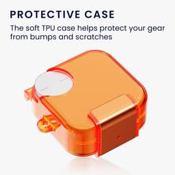 kwmobile Earphones Case for CMF by Nothing Buds Pro 2 / CMF Buds 2 Plus Case - Clear TPU Silicone Earbuds Cover - Orange — thumbnail 5