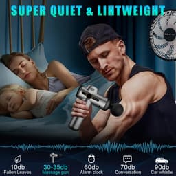 SnelShoppen - Professioneel Spiermassagepistool met 99 Snelheden, 8 Massagekoppen, LCD Scherm en Stille Functie voor Diepe Weefselmassage, Perfect teg — thumbnail 4