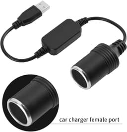 SnelShoppen - 5V USB naar 12V Auto Sigarettenaansteker Female Adapter - Ideaal voor Auto Oplader, Dashcam en Elektronische Apparaten — thumbnail 4