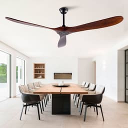 HAUSS SPOLE Ventilator – 70 Inch Zonder Verlichting – Metaal En Hout – Zwart En Donker Walnoot – Plafondventilator Met Afstandsbediening — thumbnail 5