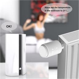 Slimme Thermostaat - Radiatorkraan Actuator - Temperatuur Regelen - Programmeerbaar Schema - 2 Stuks - Wit — thumbnail 5