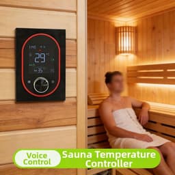 Slimme thermostaat - Verwarmingsregelaar - Temperatuur regelen - Interactief VA-display - 130x88x38mm - Zwart — thumbnail 4