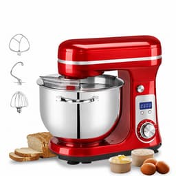 Zerova Keukenmachine 6L - Blender - Keukenmixer - Keukenapparaten - Standmixer 1200W - Garde - LED Display - 6 snelheden - Rood — thumbnail 1