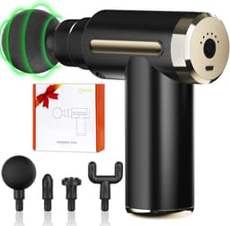 Mini Massage Gun - Spier Stimulator - Spierherstel Bevorderen - Drukgevoelige Activatie - 11 x 4 x 9 cm - Zwart — thumbnail 1