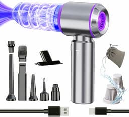 Draadloze Auto Stofzuiger – 22000PA Krachtige Mini Handstofzuiger – Oplaadbaar-Lichtgewicht-Cyclonische Zuigkracht - Voor Auto Thuis en Kantoor — thumbnail 1