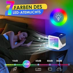 Deze 3-in-1 draagbare airconditioner is voorzien van een stille koelventilator, een ingebouwd waterreservoir van 500 ml, een USB-voeding, drie ventilatorsnelheden en een zevenkleurige ledverlichting. Er is geen afzuigventilator nodi — thumbnail 5