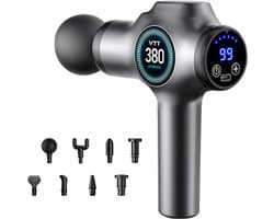 QIN® Massage Gun - Massage Pistool - Massage Gun Professioneel - Massage-gun - Grijs - 5cm x 3cm x 8cm