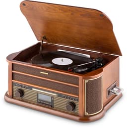 Auna Platenspeler met luidspreker, Retro platenspeler met 3 snelheden en USB-aansluiting, Platenspeler in vintage design, Vinyl Record Player, Platenspeler voor platen — thumbnail 2