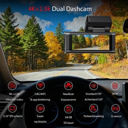 TYR® Dashcam - Autocamera met Parkeermodus - Loop-Opname - Zwart - Zwart - 4cm x 9cm x 6cm — thumbnail 2