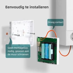 Slimme Thermostaat WiFi – Programmeerbaar – App & Spraakbediening – Werkt op 3 AA Batterijen – Voor CV Ketel — thumbnail 2