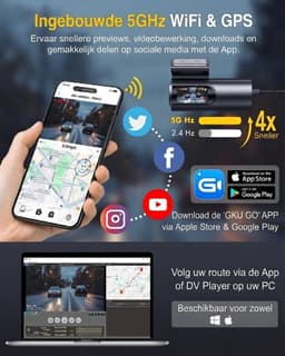 TYR® Dashcam - Autocamera met Parkeermodus - Loop Opname - Zwart - 3cm x 5cm x 10cm — thumbnail 4