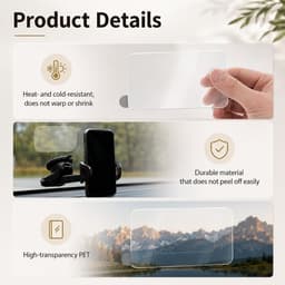Dashcam zelfklevende pads 10 stuks - dubbelzijdig - transparant - sterke hechting - ShopVlot — thumbnail 5