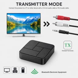 Bluetooth Transmitter Receiver 2-in-1 - Draadloze Audio Zender en Ontvanger - 3.5MM AUX / RCA - BT 5.0 - Zwart — thumbnail 5