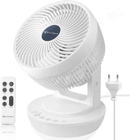 Tafelventilator stil – 3D luchtcirculator – Met afstandsbediening – Eco mode – 12 uur timer — thumbnail 1