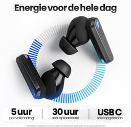 Phreeze TWS Pro 2 Hybrid ANC - Draadloze Oordopjes - Noise Cancelling - Bluetooth Oordopjes - In Ear - Earbuds - Uitstekende Geluidskwaliteit - Heldere Microfoon - Ergonomisch Pasvorm - Lange Batterijduur - Zwart — thumbnail 3