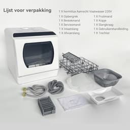 SP® Mini Vaatwasser - Vrijstaande Vaatwasser - Afwasmachine - Wit - 43cm x 43cm x 46cm — thumbnail 4