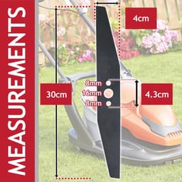 Omgoods - Vervangend Mes voor Grasmaaier 30 cm Geschikt voor Verschillende Modellen — thumbnail 2