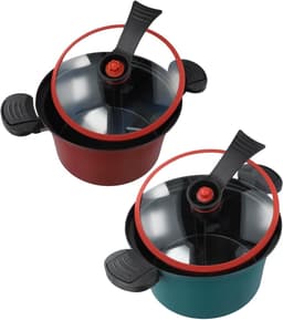 Snelkookpan - Soeppan Stoofpan - Sneller Koken - Vacuümdruktechnologie - 35 liter - rood — thumbnail 5