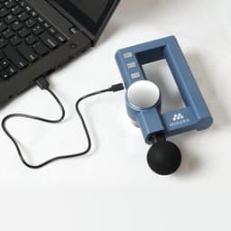 SnelShoppen - Massagepistool met diepe verwarmingsfunctie - Blauw - Ontspanning en herstel voor spieren - 32 instelbare snelheden - Lichtgewicht en dr — thumbnail 3