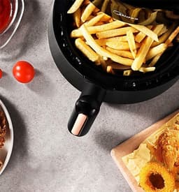 Airfryer - Heteluchtfriteuse Oven - Gezond Koken - Olievrij Frituren - 1.5 Liter - Zwart — thumbnail 4