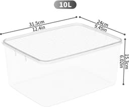 Omgoods - Set van 4 Voedselopslagdozen, 10L voor Magnetron en Vriezer — thumbnail 3