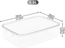 Omgoods - Set van 4 Voedselopslagdozen, 3.5L voor Magnetron en Vriezer — thumbnail 3