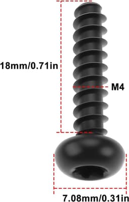 SnelShoppen - 20 stuks M4X18mm Grasmaaier Vervanging Schroef 660466001 - Hoogwaardige Koolstofstaal Schroeven voor Tuinonderhoud en Grasmaaiers — thumbnail 3
